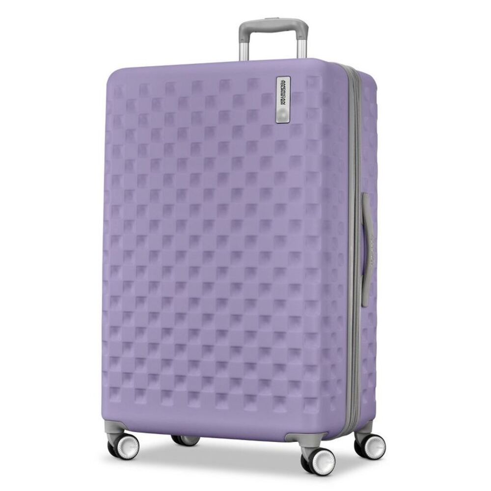 American Tourister Checkered 2.0 Hardside Large Spinner Suitcase - Purple Haze